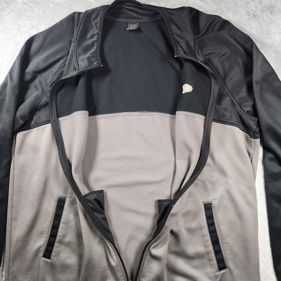 Oakley Jawbreaker Road Jacket Mens XL Gray Black Colorblock Full Zip Track - Picture 6 of 13
